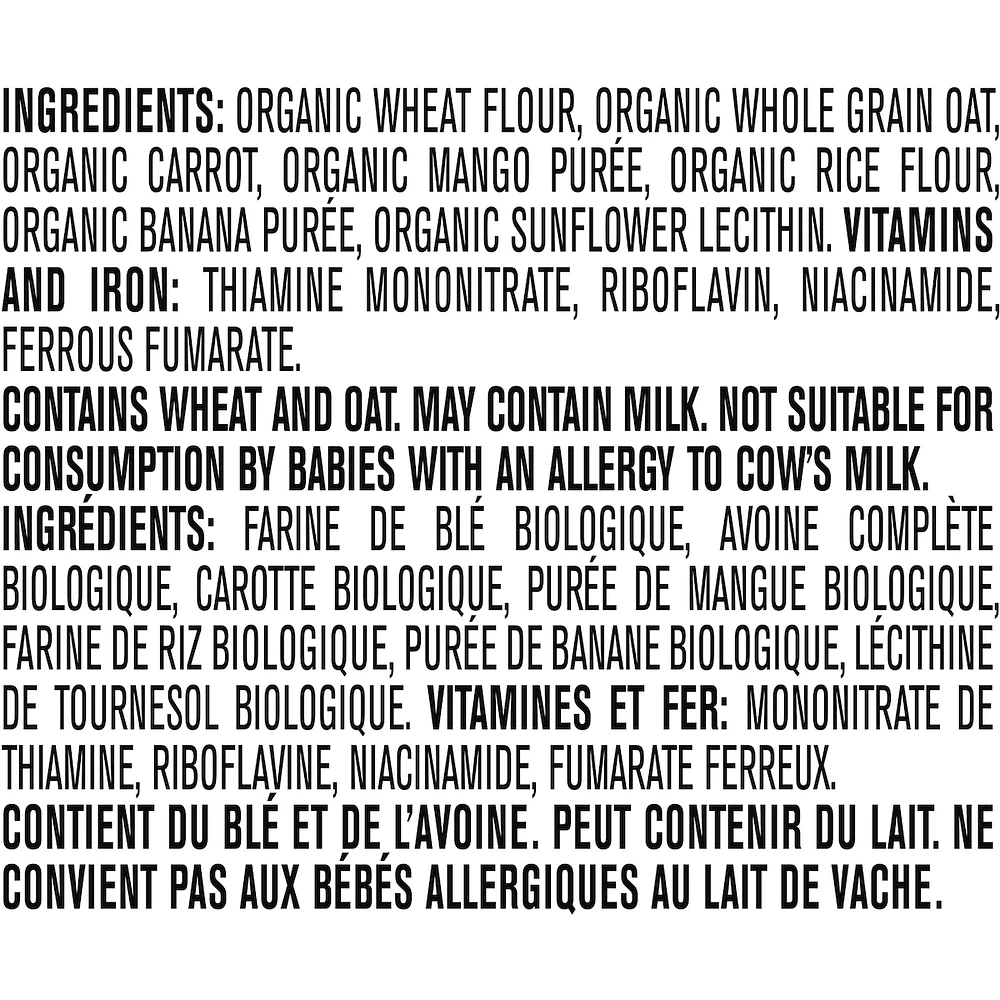 GERBER ORGANIC CEREAL MNGO CRT