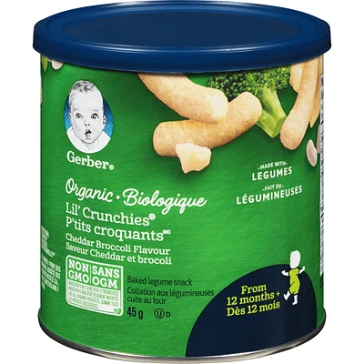 Organic LIL' CRUNCHIES, Cheddar Broccoli