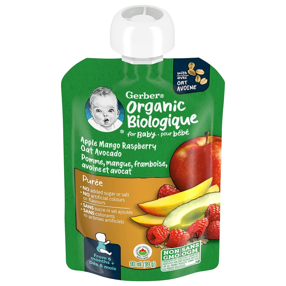 Organic Toddler Purée Apple Mango Raspberry Avocado Oat