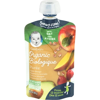 Organic Toddler Purée Apple Mango Raspberry Avocado Oat