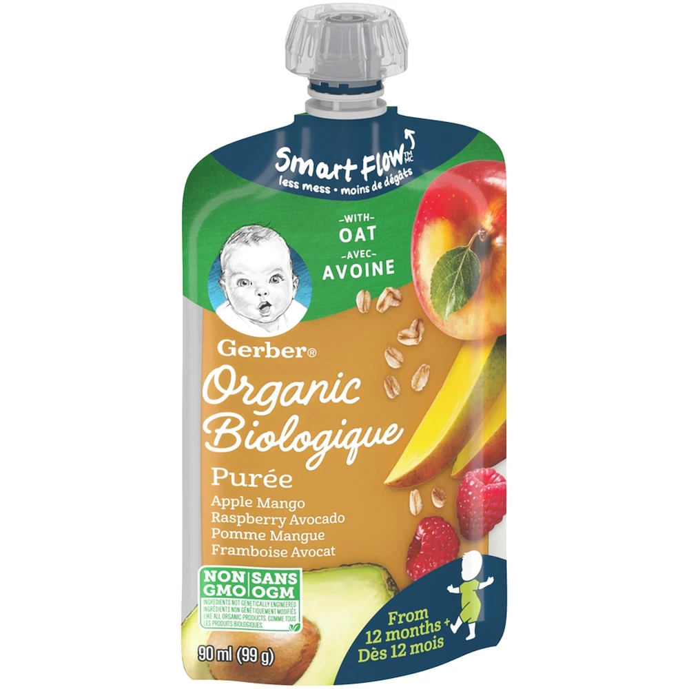 Organic Toddler Purée Apple Mango Raspberry Avocado Oat