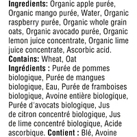 Organic Toddler Purée Apple Mango Raspberry Avocado Oat