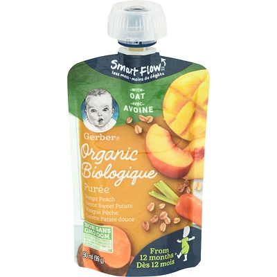Organic Toddler Purée Mango Peach Carrot Sweet Potato Oat