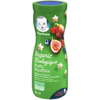 GERBER Organic Puffs, Fig Berry, Baby Snacks
