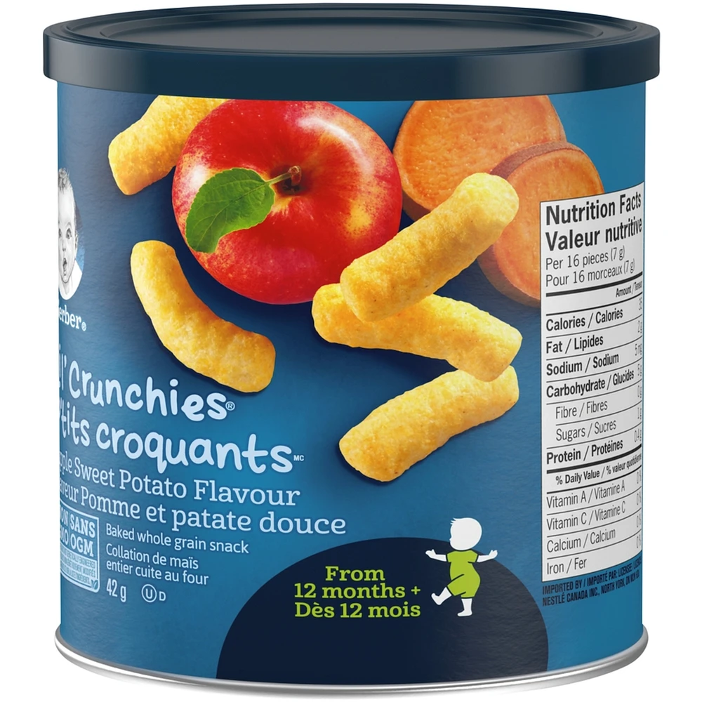 GERBER LIL’ CRUNCHIES Apple Sweet Potato, Toddler Snacks