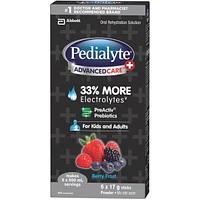 Pedialyte® Advanced Care Plus Powder Berry Frost 6x17g