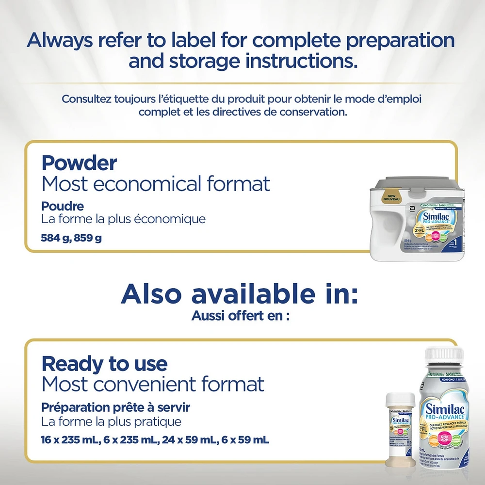 Similac Pro-Advance® Step 1 Baby Formula, 0+ Months, with 2'-FL. Immune Support Innovation: 2'-FL, Powder, 859 g