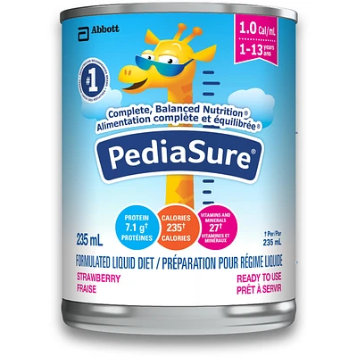 PediaSure®, Formulated Liquid Diet, Strawberry, 12 count, 2820 mL