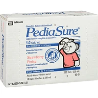PediaSure®, Formulated Liquid Diet, Strawberry, 12 count, 2820 mL