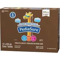PediaSure®, Formulated Liquid Diet, Chocolate, 12 count, 2820 mL