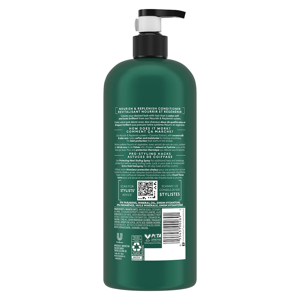 Botanique Nourish & Replenish Conditioner for dry hair + Coconut Extract formulated with Pro Style Technology™
