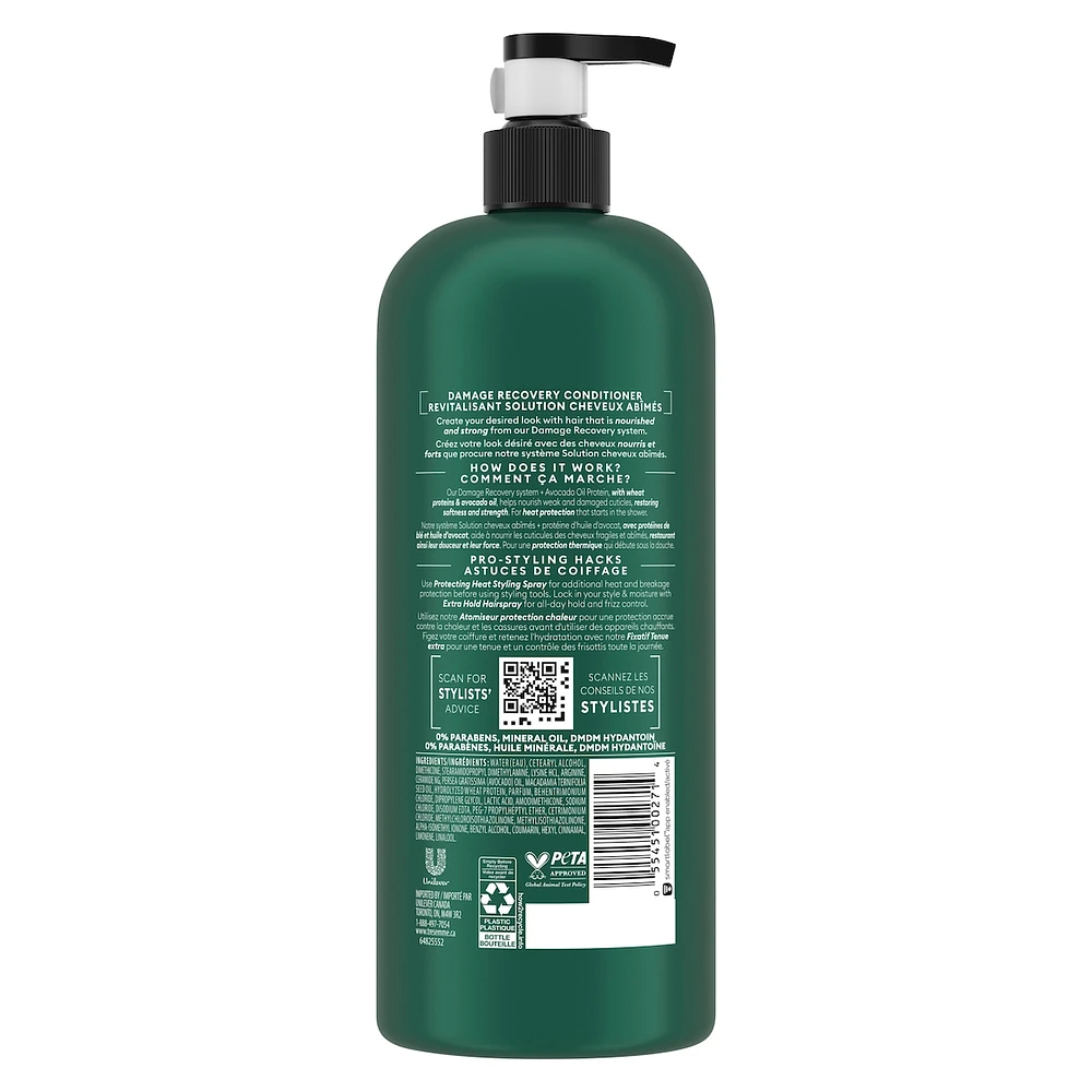 Botanique Damage Recovery Conditioner for damaged hair repair + Avocado Oil Protein formulated with Pro Style Technology™