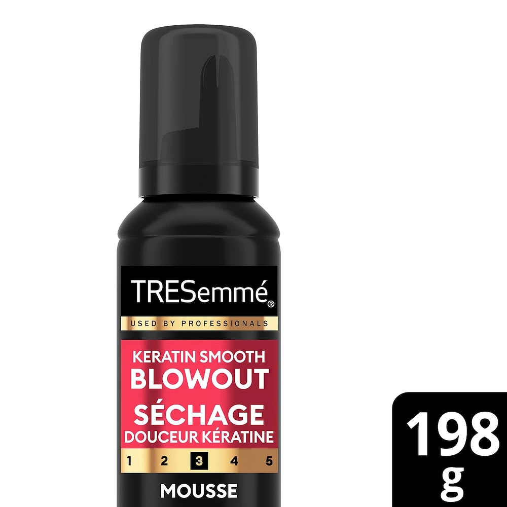 Keratin Smooth Weightless Whipped Hair Mousse for all-day hair volume provides hydration & heat protection