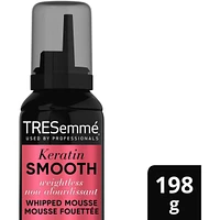 Keratin Smooth Weightless Whipped Hair Mousse for all-day hair volume provides hydration & heat protection
