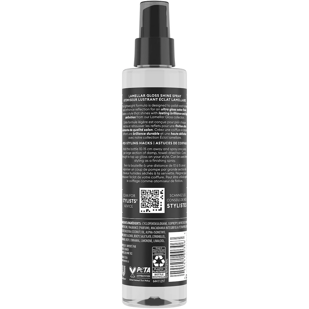 TRESemmé  Shine Spray  Lamellar Gloss for Lasting Brilliance and High Definition Finish