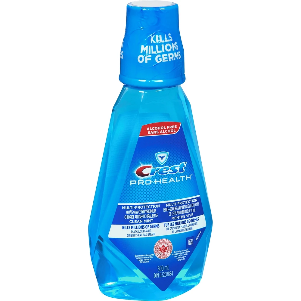 Crest Pro-Health Multi-Protection Alcohol Free Mouthwash, Clean Mint