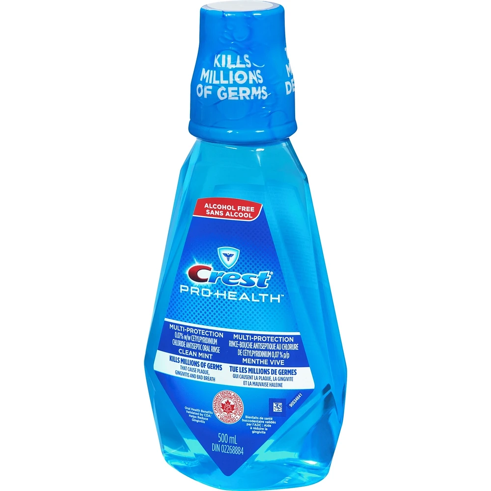 Crest Pro-Health Multi-Protection Alcohol Free Mouthwash, Clean Mint