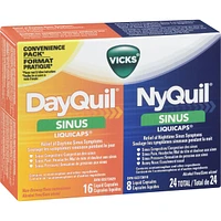 DayQuil Sinus Liquid Capsules + Vicks NyQuil Sinus liquid Capsules