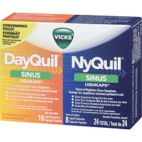 DayQuil Sinus Liquid Capsules + Vicks NyQuil Sinus liquid Capsules