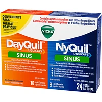 DayQuil Sinus Liquid Capsules + Vicks NyQuil Sinus liquid Capsules