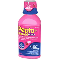 PEPTO LIQUID EXTRA STRENGTH CHERRY for Nausea, Heartburn, Upset Stomach, Indigestion, and Diarrhea, 12oz/350ML