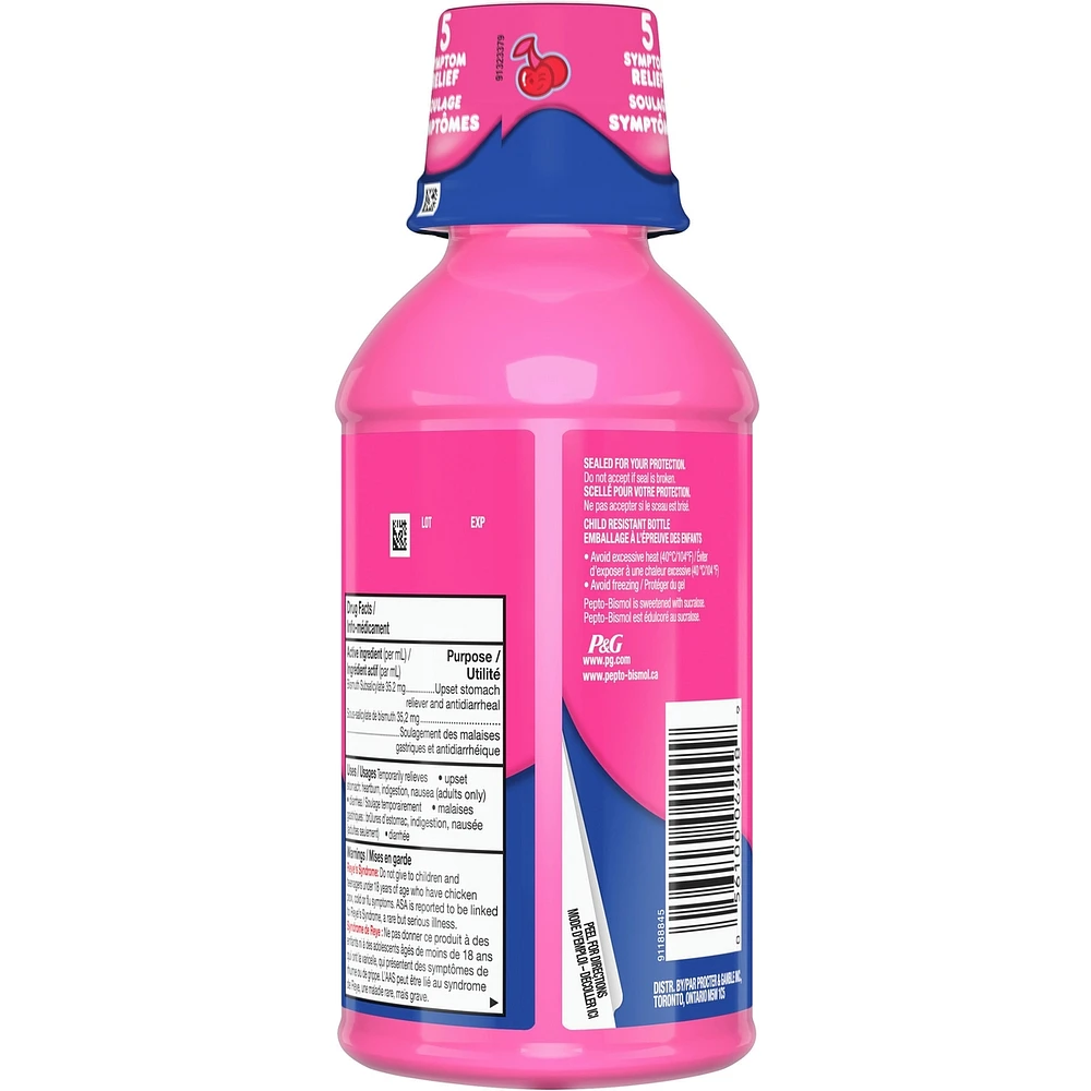 PEPTO LIQUID EXTRA STRENGTH CHERRY for Nausea, Heartburn, Upset Stomach, Indigestion, and Diarrhea, 12oz/350ML