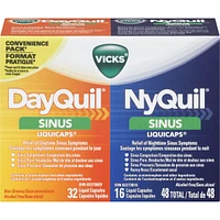 DayQuil Sinus Liquid Capsules + Vicks NyQuil Sinus liquid Capsules