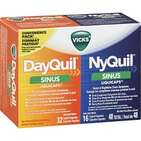 DayQuil Sinus Liquid Capsules + Vicks NyQuil Sinus liquid Capsules
