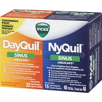 DayQuil Sinus Liquid Capsules + Vicks NyQuil Sinus liquid Capsules