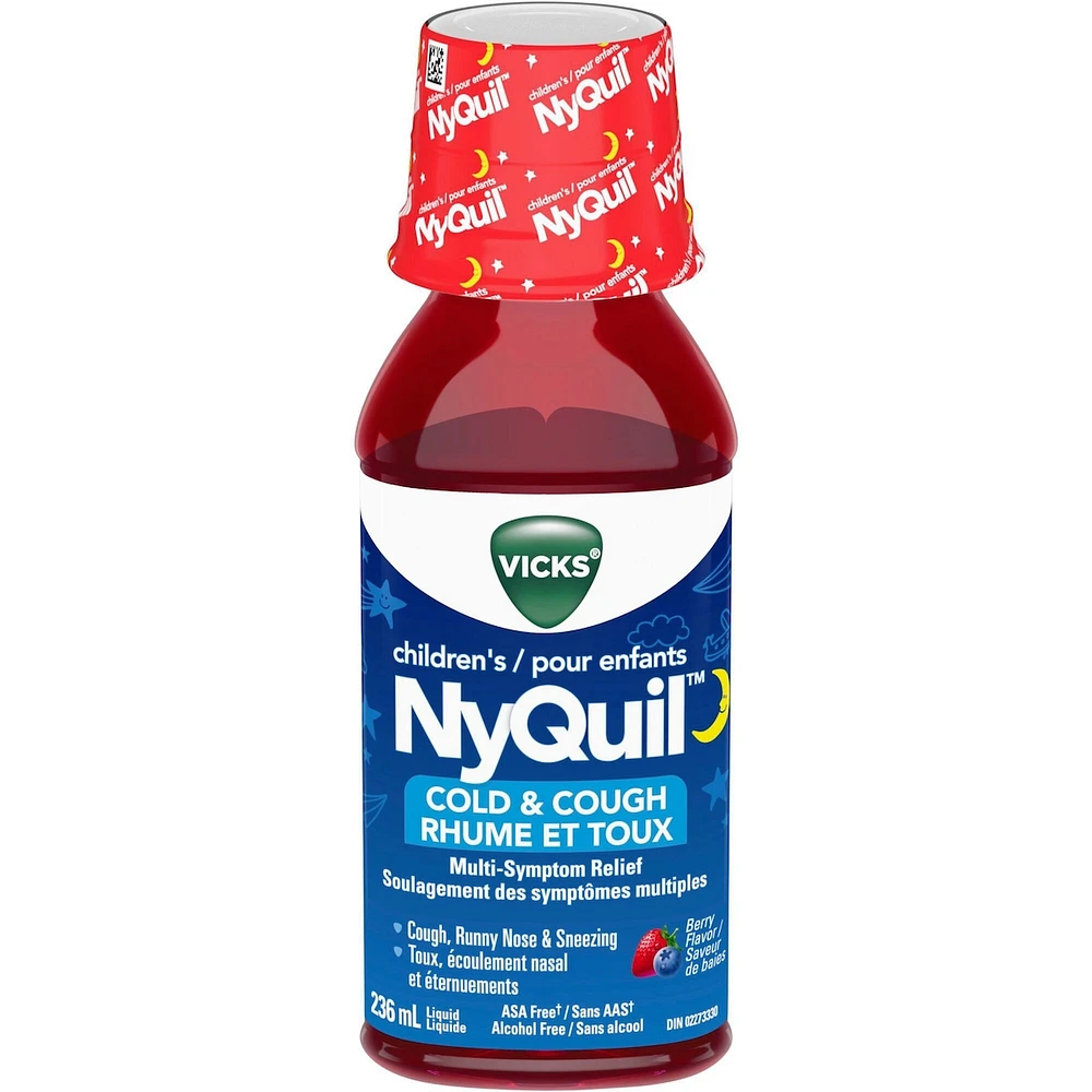 Children's NyQuil Cold & Cough Multi-Symptom Relief Syrup, Berry, 236 ml