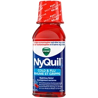 NyQuil Cold & Flu Nighttime Relief Liquid, Soothing Cherry, 236 mL
