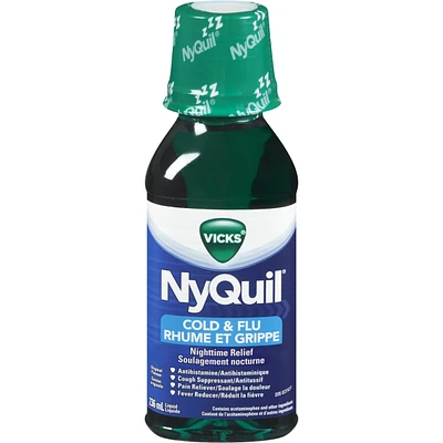 NyQuil Cold & Flu Nighttime Relief Liquid, Original