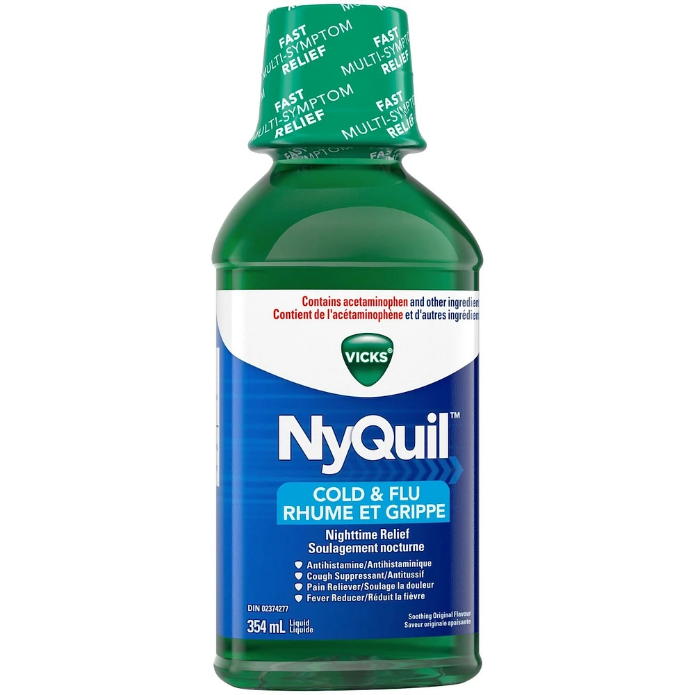 NyQuil Cold & Flu Nighttime Relief Liquid, Original