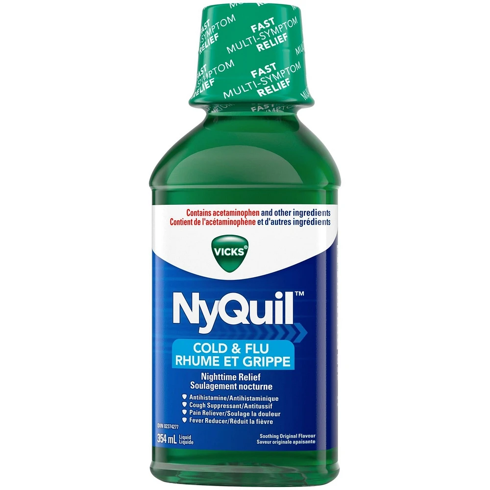 NyQuil Cold & Flu Nighttime Relief Liquid, Original