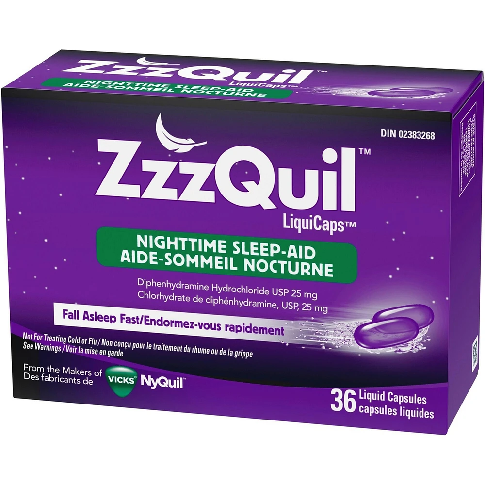 ZzzQuil Nighttime Sleep-Aid LiquiCaps, 36 Count