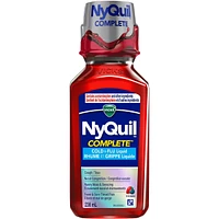 NyQuil COMPLETE Cold, Flu, and Congestion Medicine, 236 mL, Berry Flavour