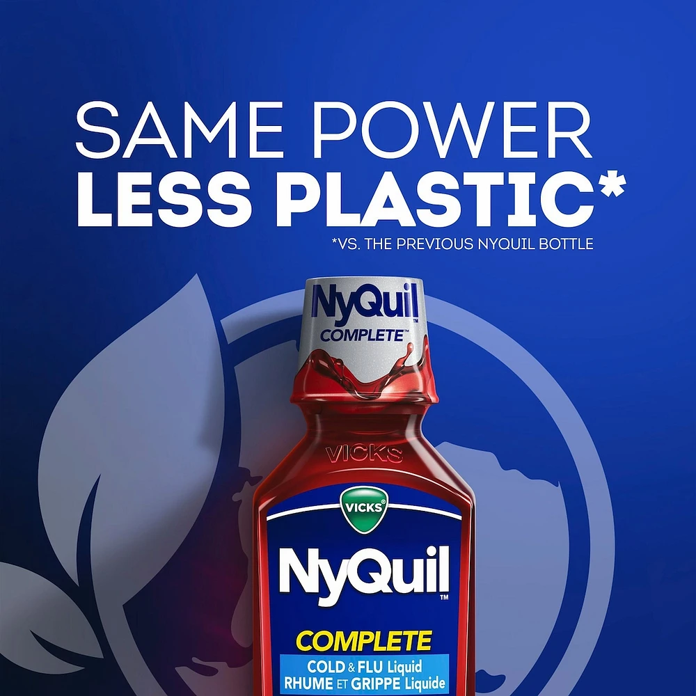 NyQuil COMPLETE Cold, Flu, and Congestion Medicine, 354 mL, Berry Flavor