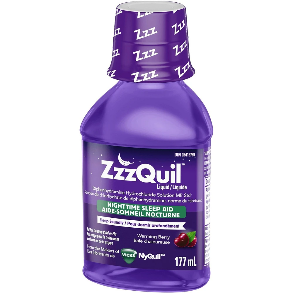 ZzzQuil Nighttime Sleep Aid Liquid, Warming Berry