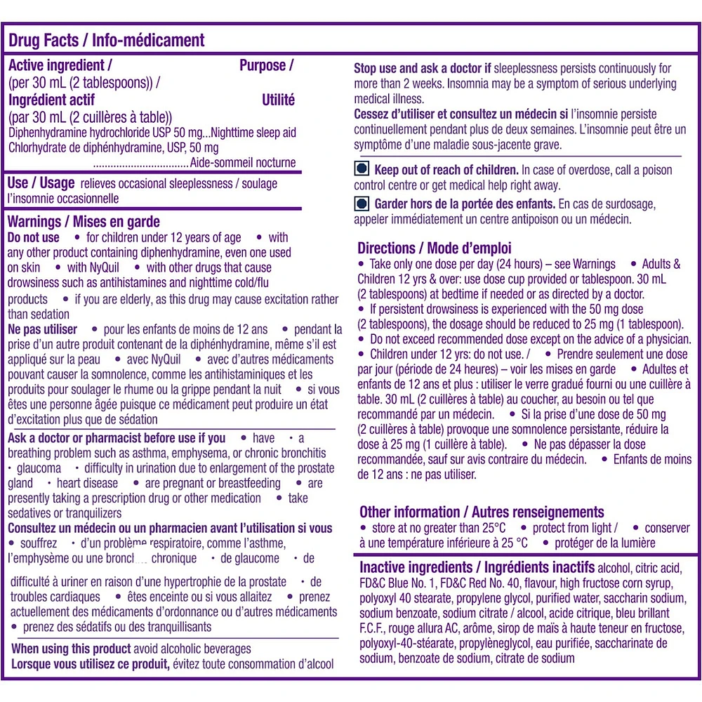 ZzzQuil Nighttime Sleep Aid Liquid, Warming Berry