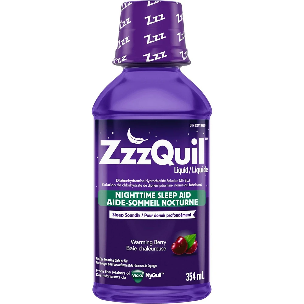 ZzzQuil Nighttime Sleep Aid Liquid, Warming Berry