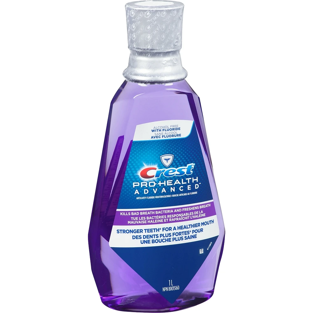 Rince-bouche Crest Pro-Santé Avancé avec agent extra nettoyant en profondeur – 1 L