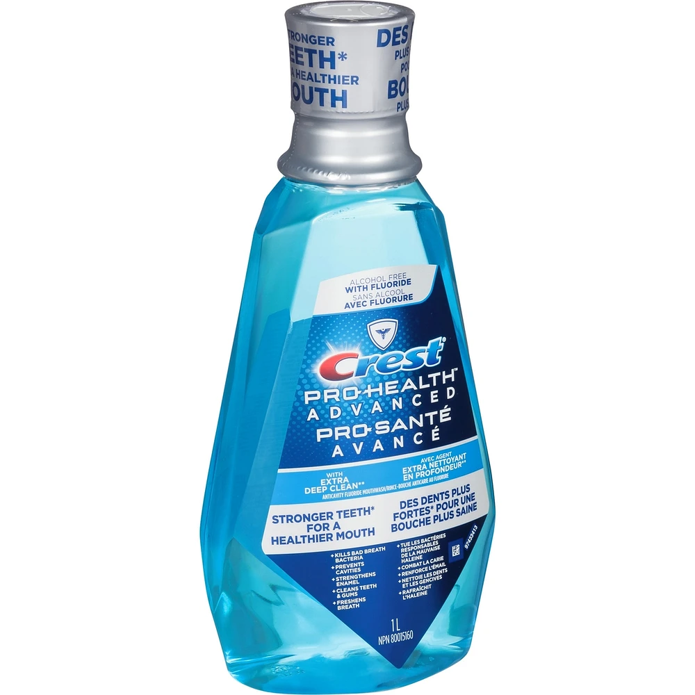 Crest Pro-Health Advanced, Extra Deep Clean Mouthwash, Fresh Mint, 1 L