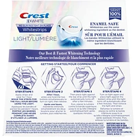 3D Whitestrips Professional White with LED Accelerator Light Teeth Whitening Kit, 19 Treatments, 30 Levels Whiter