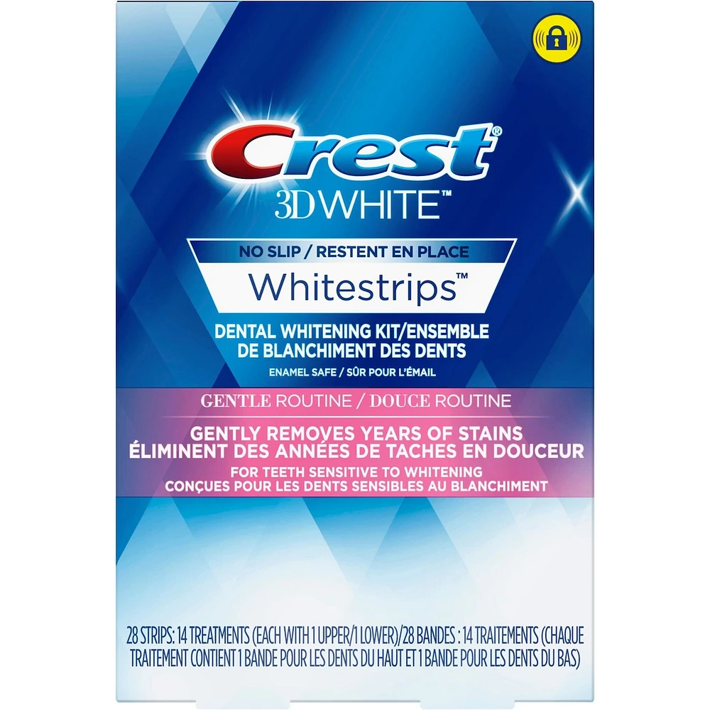 Crest 3D White Whitestrips Gentle Routine, 14 Treatments