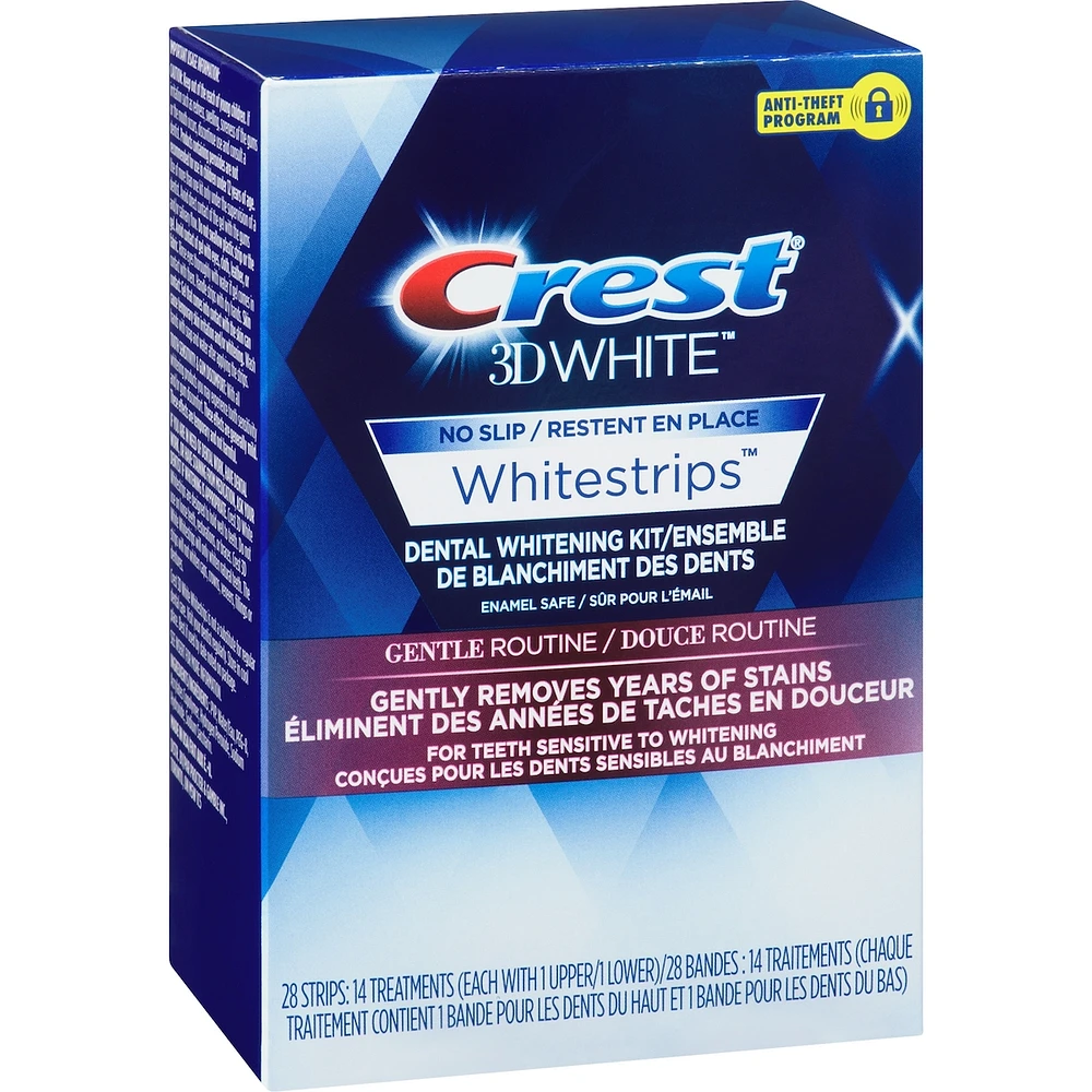 Crest 3D White Whitestrips Gentle Routine, 14 Treatments