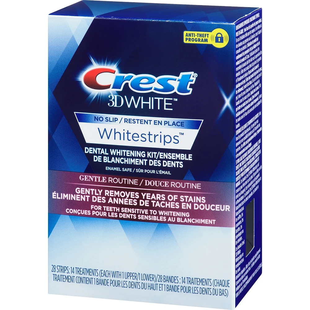 Crest 3D White Whitestrips Gentle Routine, 14 Treatments