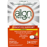 Suppl probiotique à croquer, santé digestive, marque plus recommandée par médecins‡, 24 u