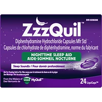 ZzzQuil Nighttime Sleep-Aid LiquiCaps, 24 Count