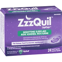 ZzzQuil Nighttime Sleep-Aid LiquiCaps, 24 Count