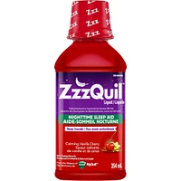 ZzzQuil Nighttime Sleep Aid Liquid, Calming Vanilla Cherry, 354 mL
